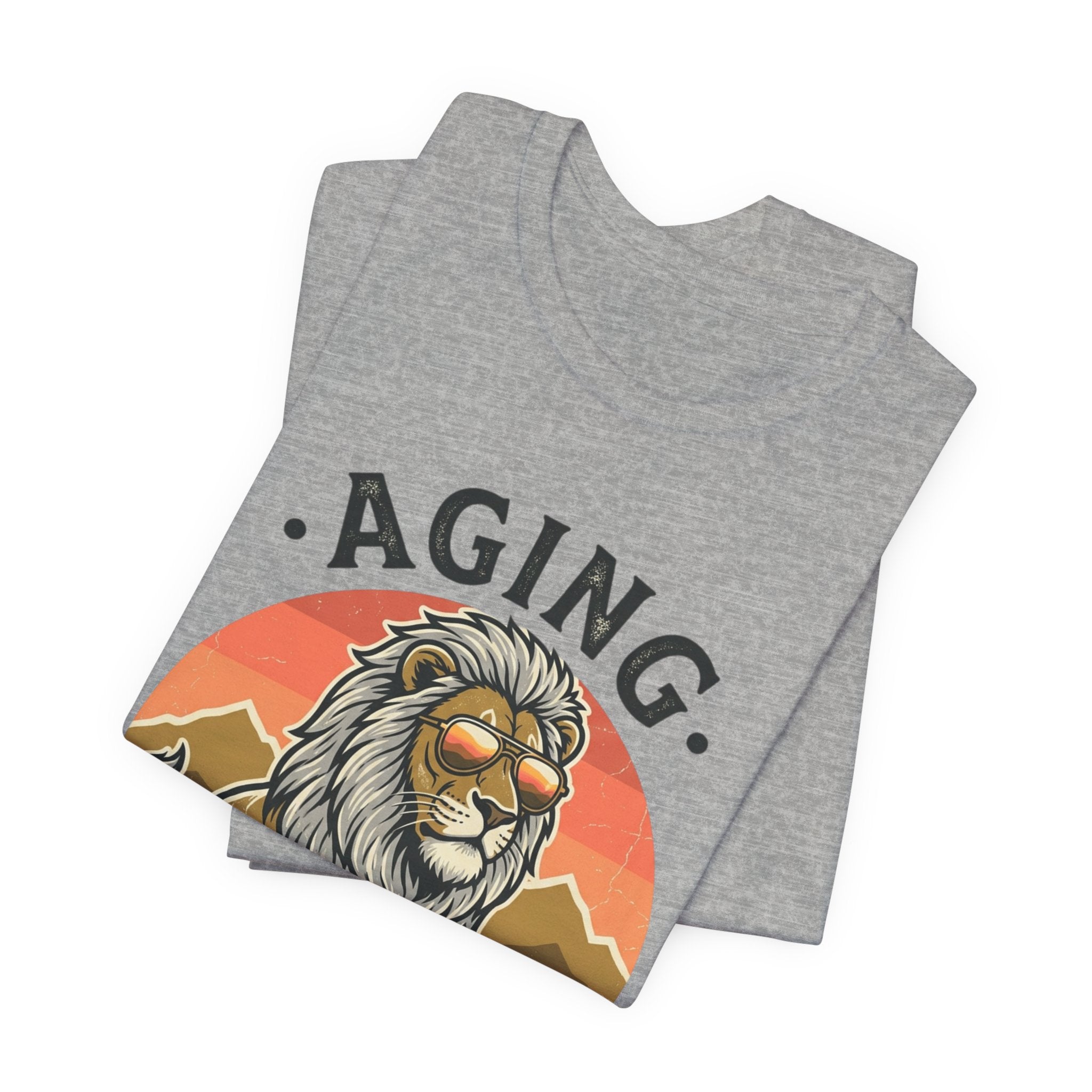 Aging Like a Legend Tee — Vintage Lion Graphic T-Shirt for Men & Women