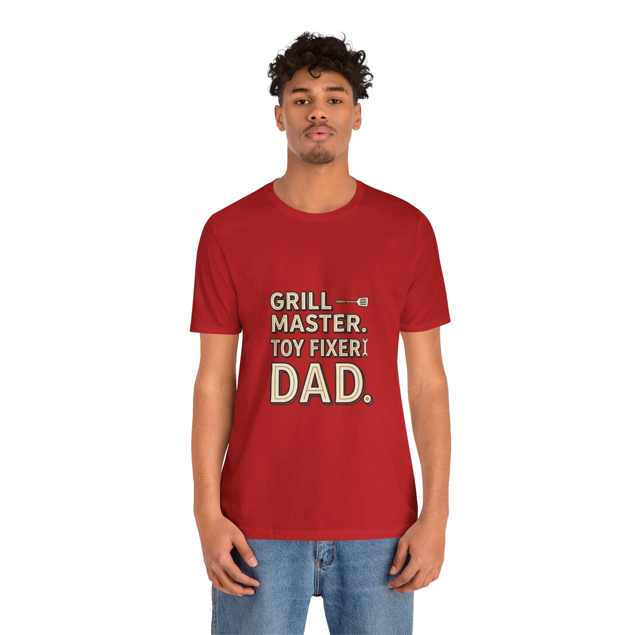 Dad T-Shirt - "Grill Master. Toy Fixer. Dad." Funny Father's Day Tee