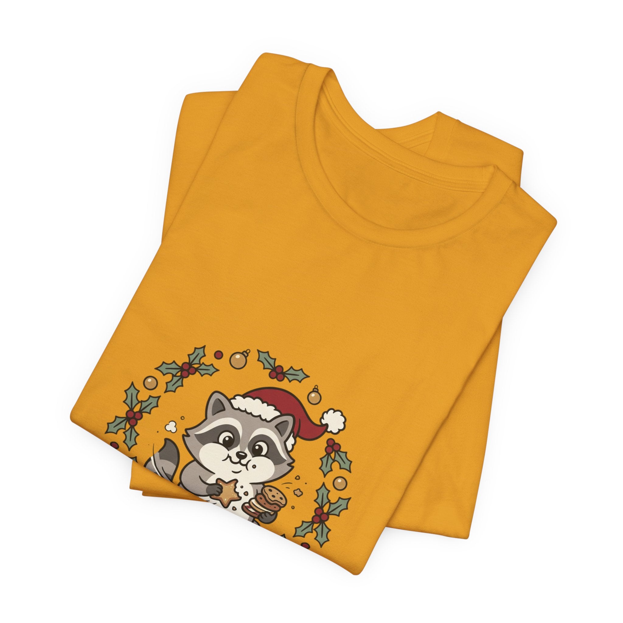 Nice List? Never Heard Of It Raccoon Christmas Tee