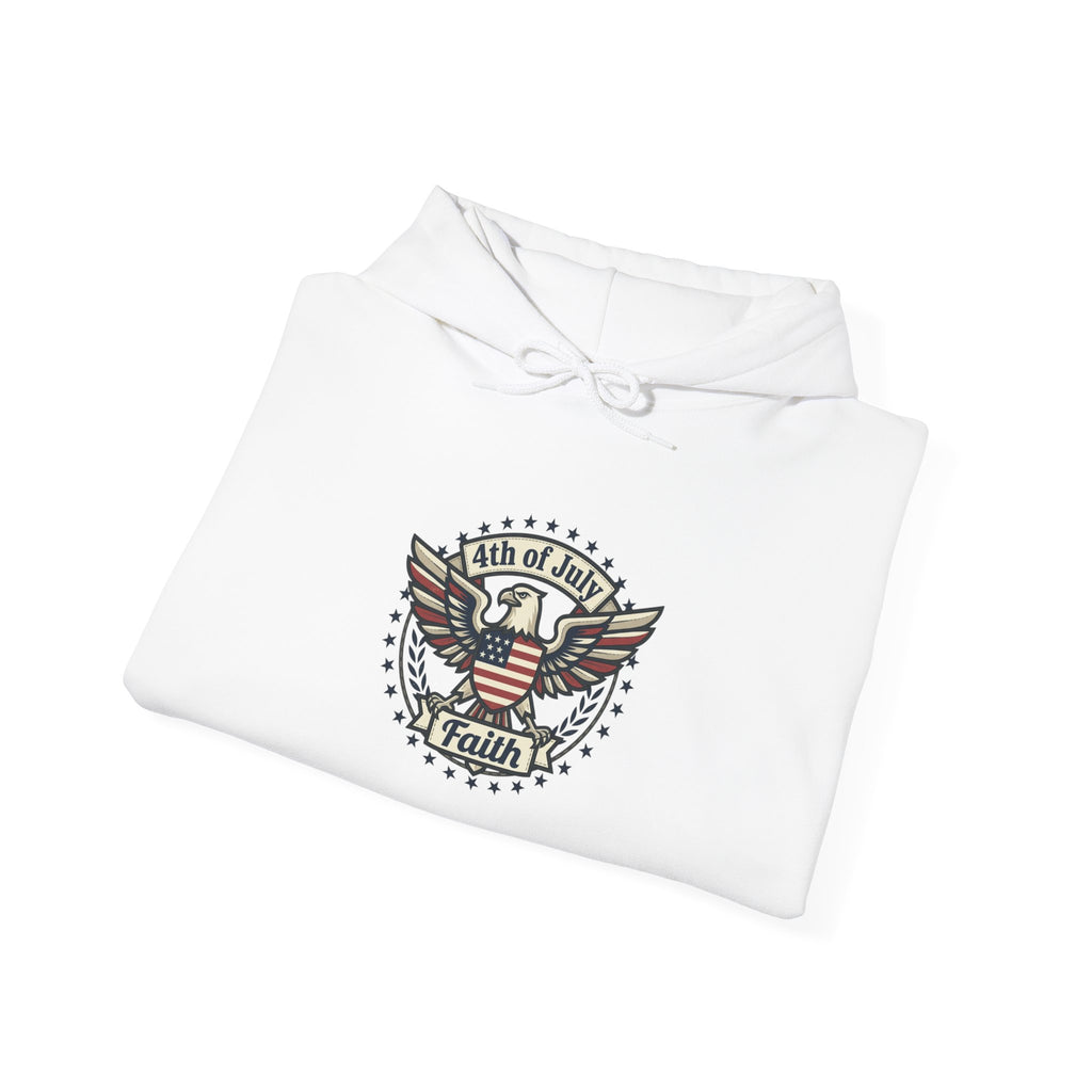 Faith & Freedom 4th of July Hoodie | Patriotic, Vintage Americana