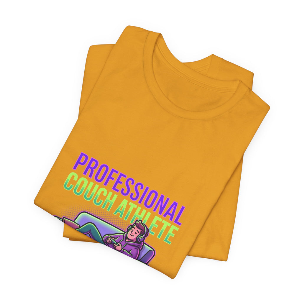 Professional Couch Athlete T-Shirt — Funny Lazy Gamer Tee