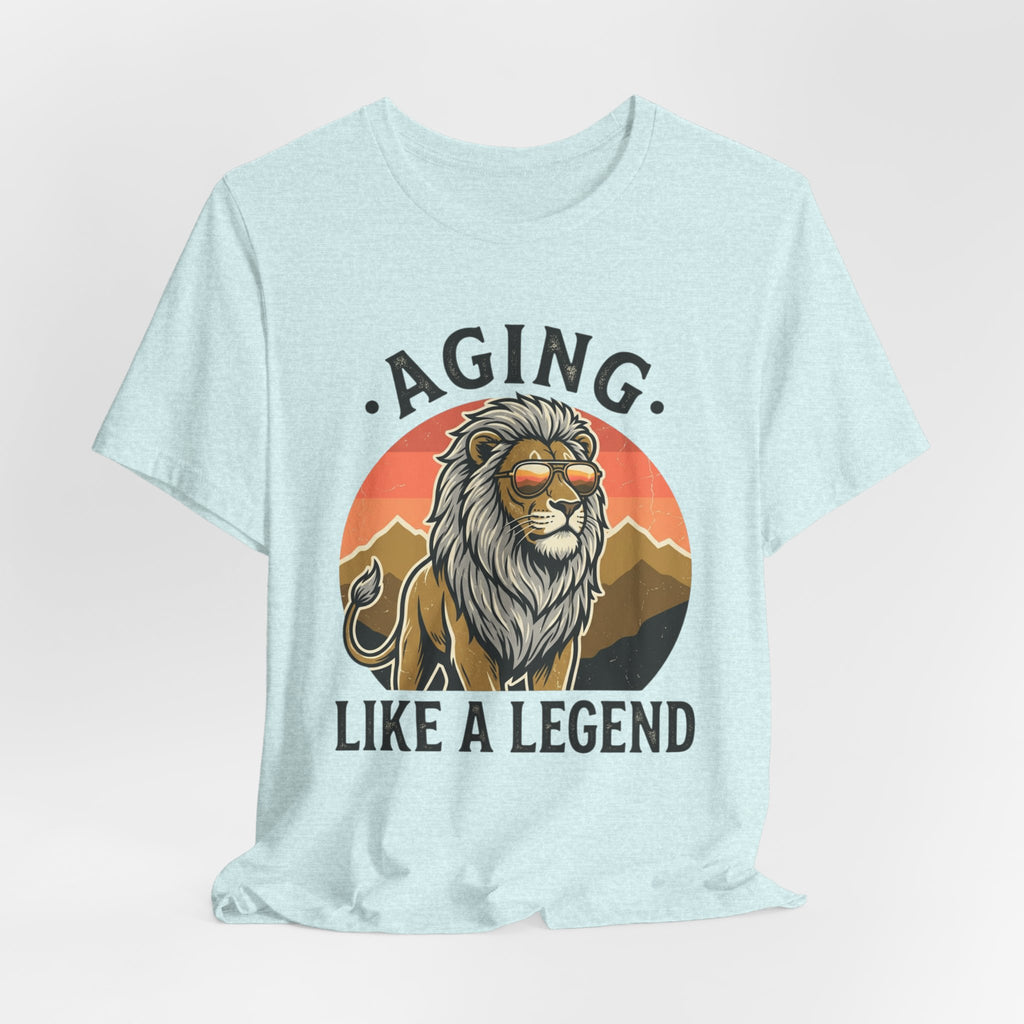 Aging Like a Legend Tee — Vintage Lion Graphic T-Shirt for Men & Women