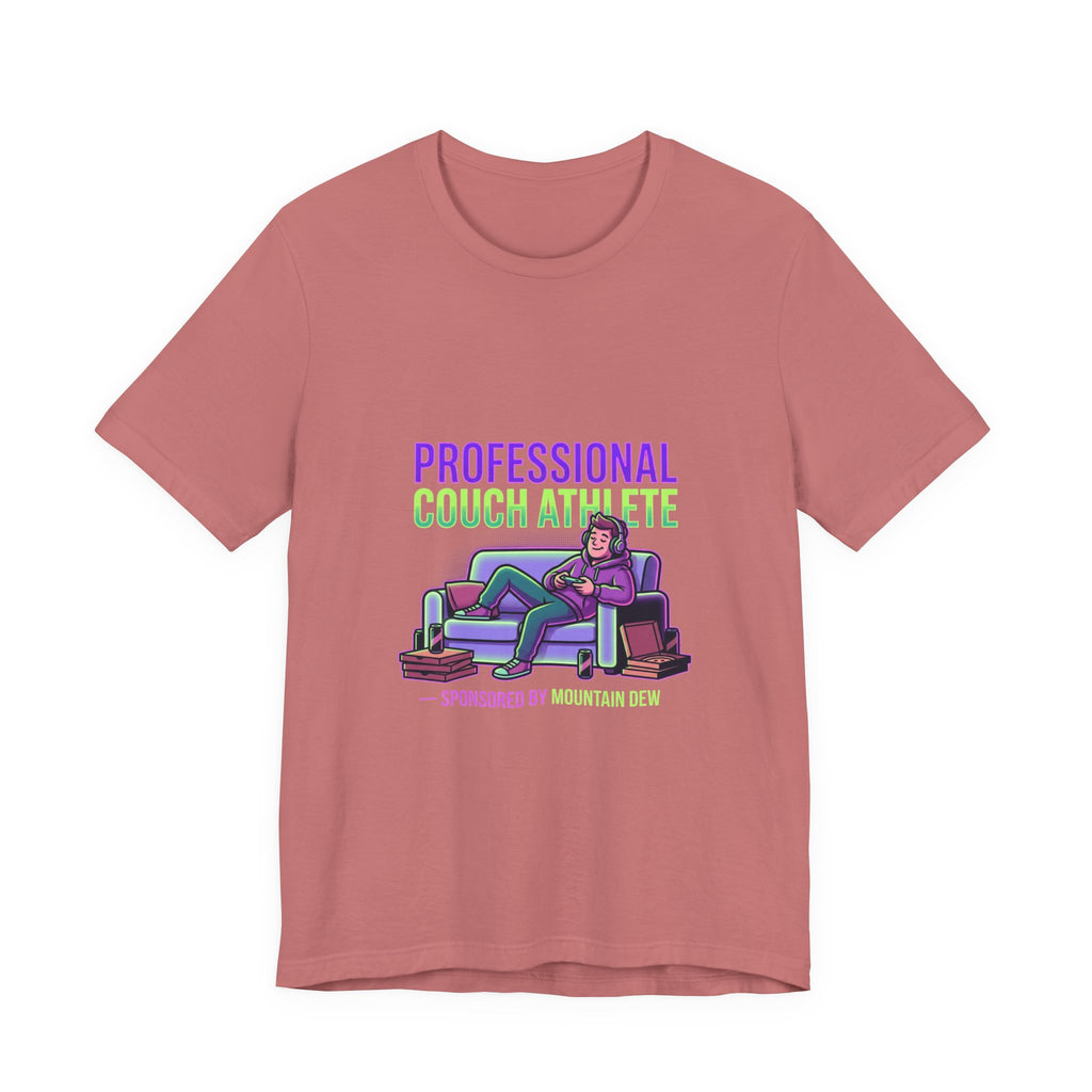 Professional Couch Athlete T-Shirt — Funny Lazy Gamer Tee