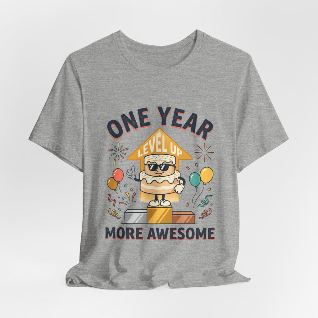 Birthday Baby Tee — "One Year More Awesome" 1st Birthday Shirt