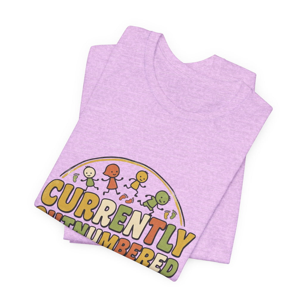 Currently Outnumbered T-Shirt — Funny Family Pregnancy Announcement Tee