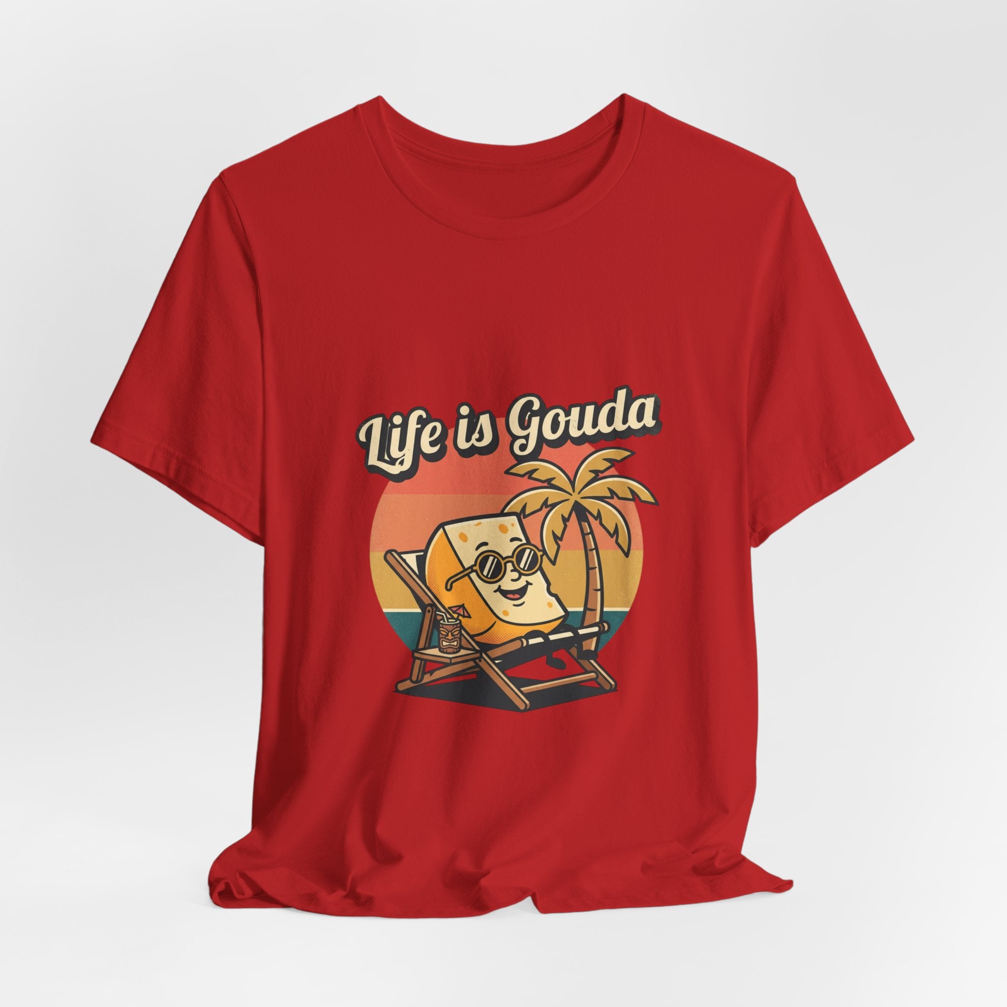 Life is Gouda Graphic Tee – Funny Cheese Vacation T-Shirt
