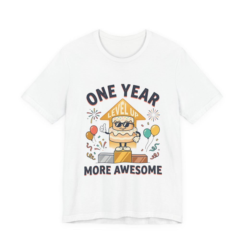 Birthday Baby Tee — "One Year More Awesome" 1st Birthday Shirt