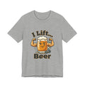 I Lift Beer T-Shirt — Funny Beer Mug Fitness Tee