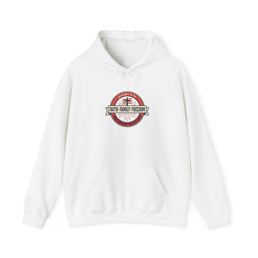 Faith • Family • Freedom Hoodie | Patriotic Vintage Americana, July 4th