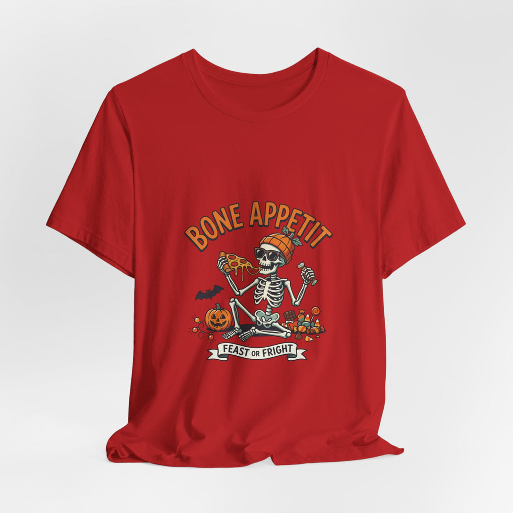 Bone Appetit Halloween T-Shirt — Skeleton Feast of Fright Tee