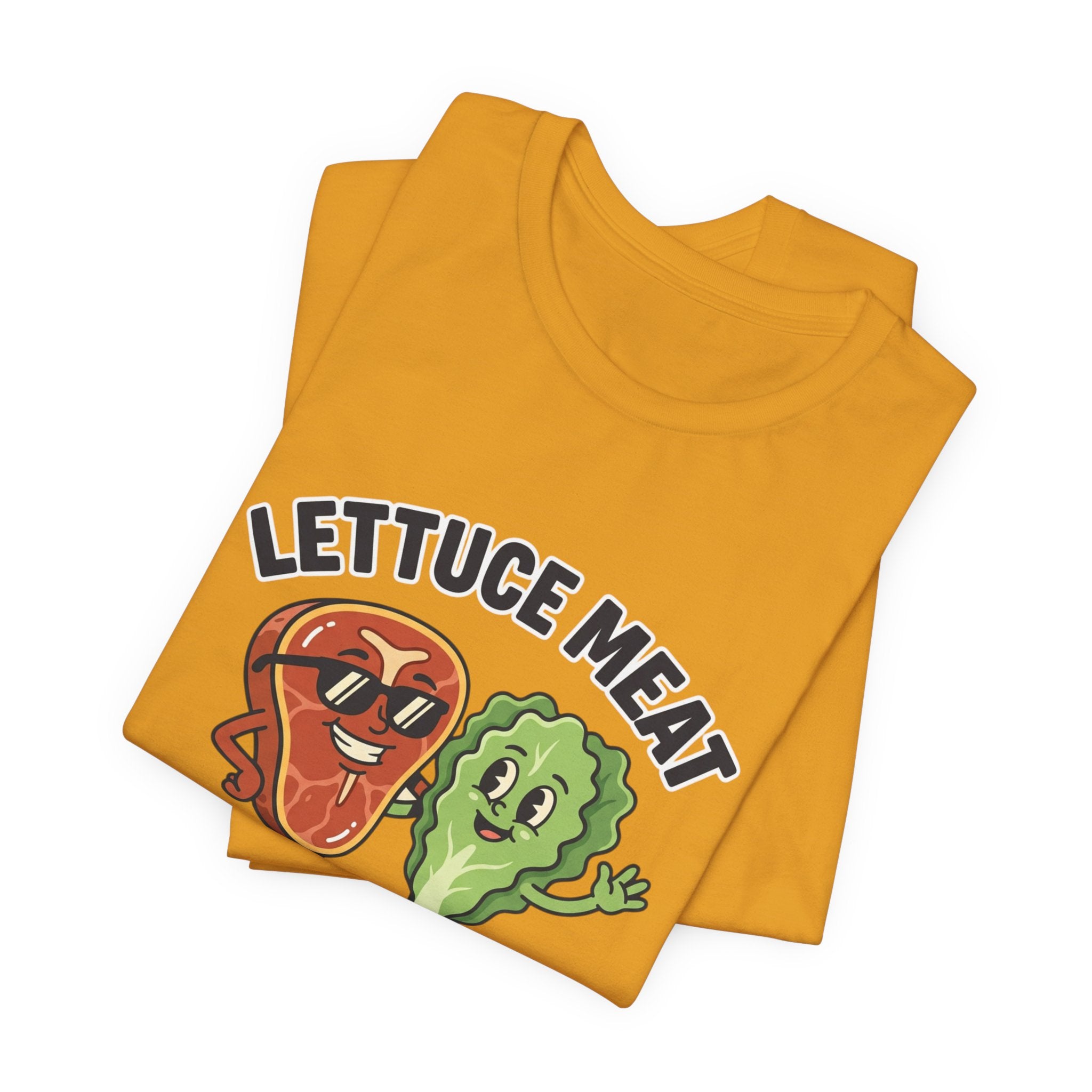 Lettuce Meat Again Tee — Funny Vegan/Meat-Lover Graphic T-Shirt