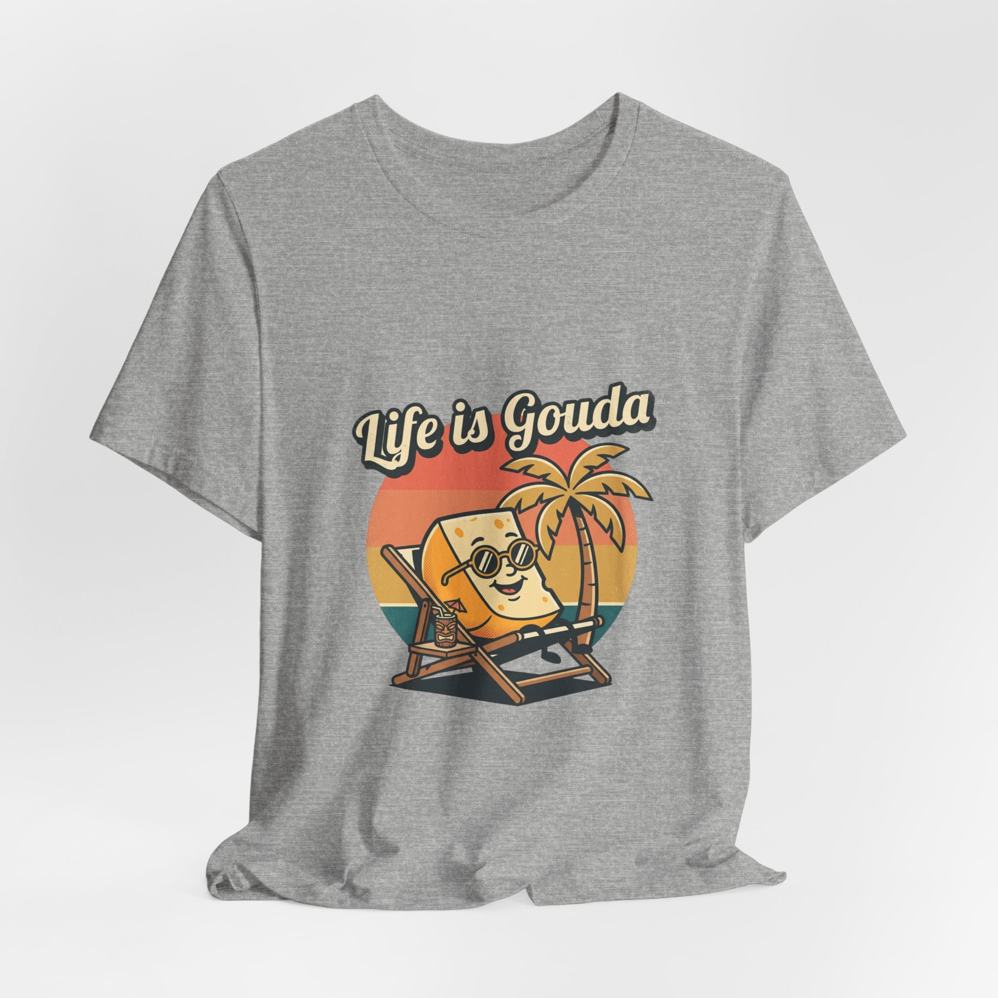 Life is Gouda Graphic Tee – Funny Cheese Vacation T-Shirt