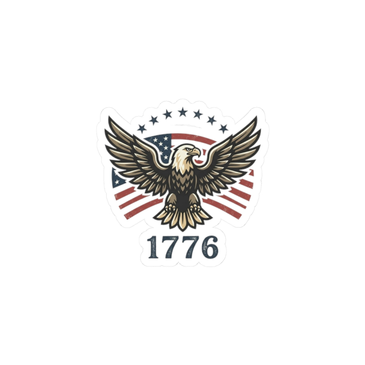 Faith & Freedom Eagle Sticker | Patriotic 1776, vintage Americana