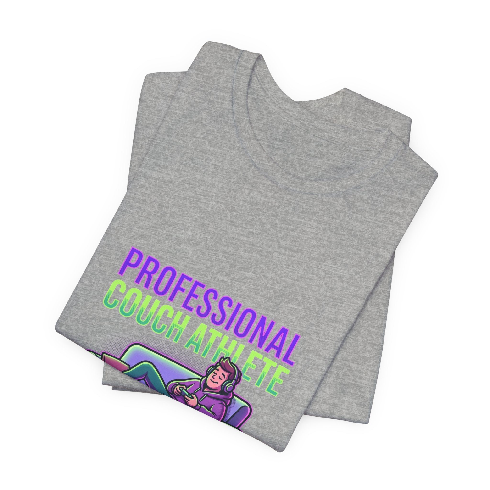 Professional Couch Athlete T-Shirt — Funny Lazy Gamer Tee
