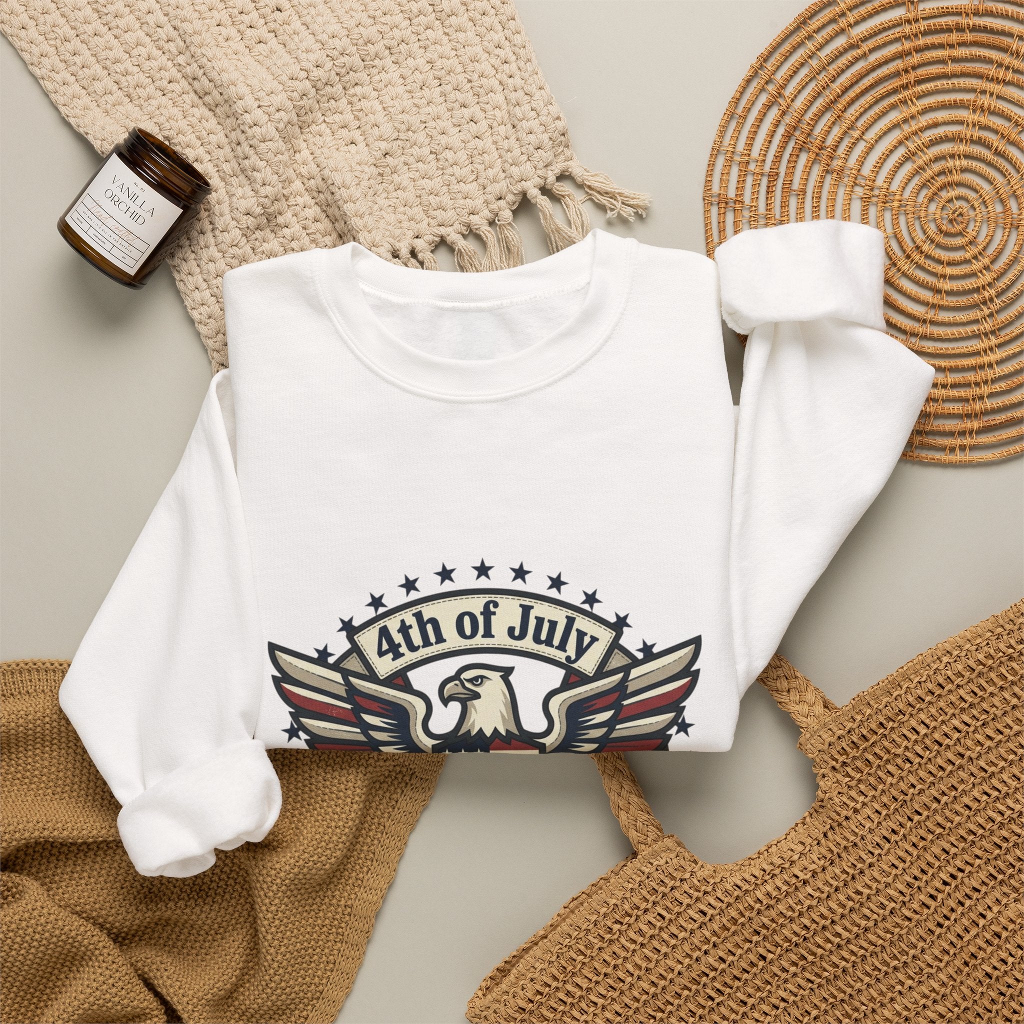 Faith & Freedom 4th of July Sweatshirt | patriotic, faith-based, vintage Americana
