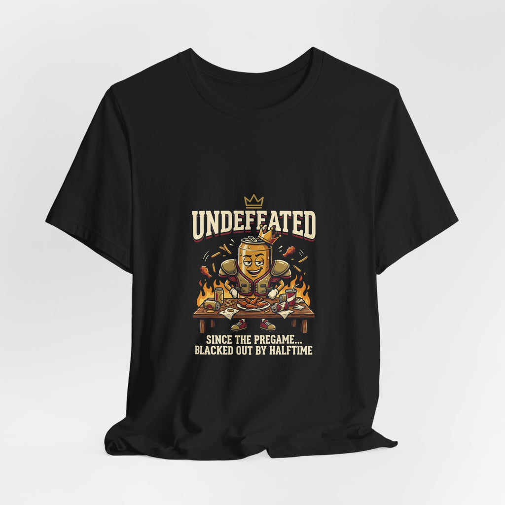 Undefeated Feast Tee — Cartoon King Dining Graphic T-Shirt
