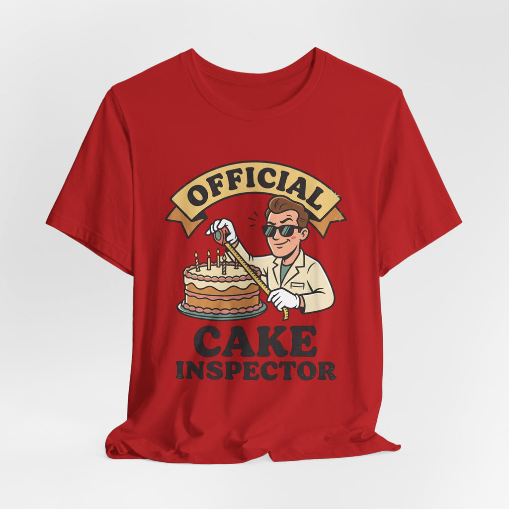 Cake Inspector T-Shirt — "Official Cake Inspector" Funny Baking Tee