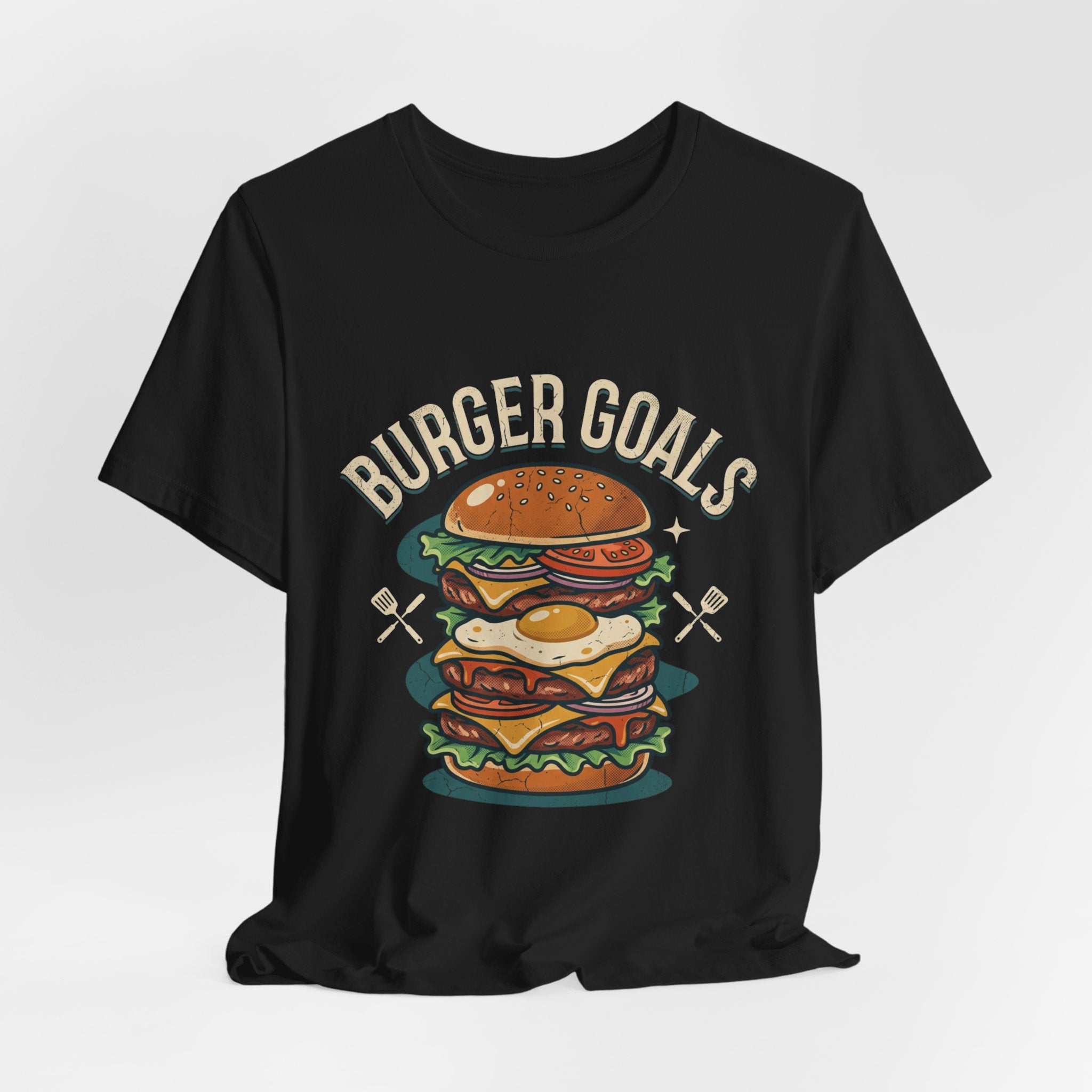 Burger Goals T-Shirt — Funny Cheeseburger Graphic Tee for Burger Lovers