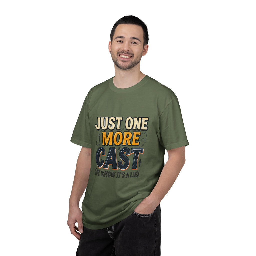Fishing T-Shirt — "Just One More Cast (We Know It's A Lie)" Graphic Tee