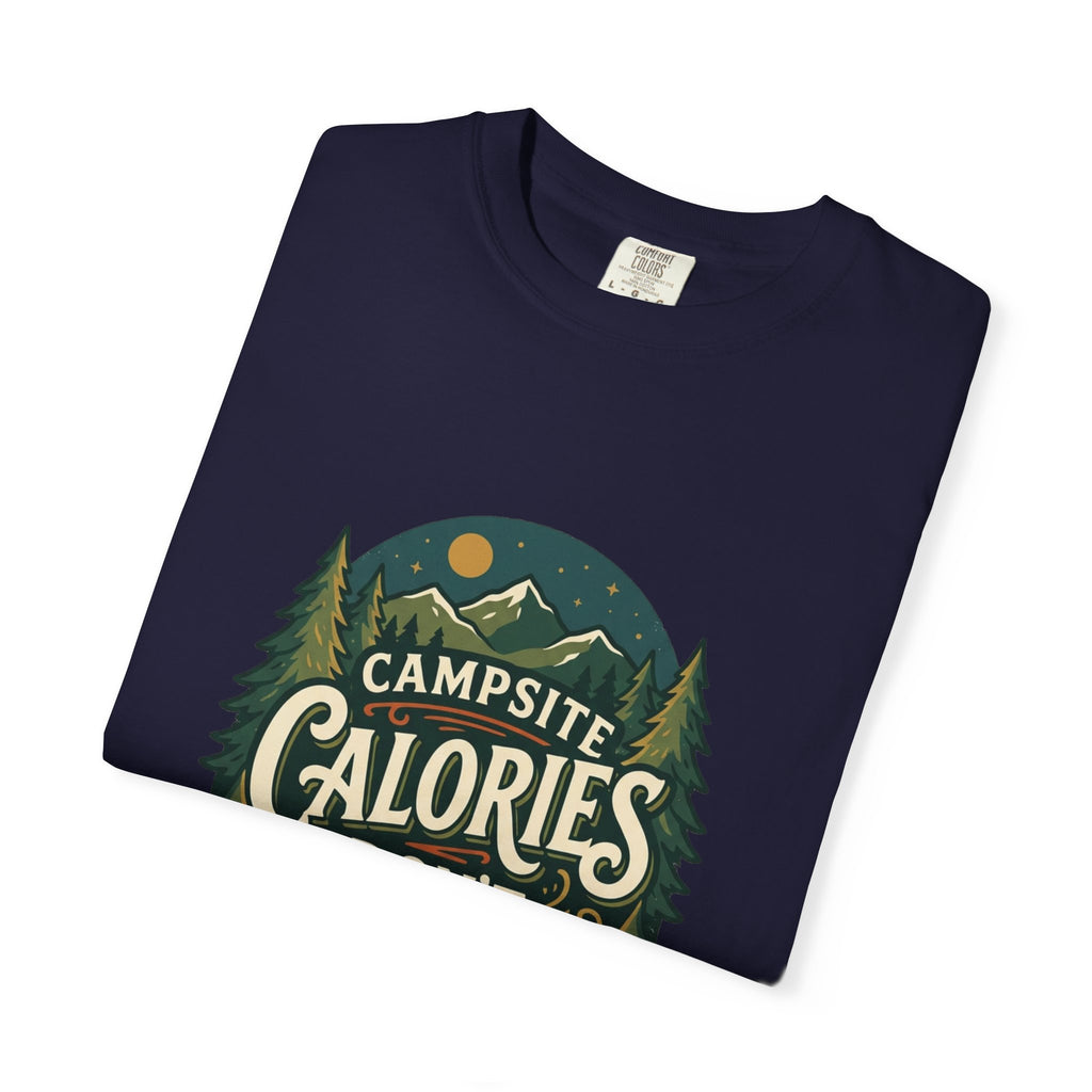 Campsite Calories Don’t Count Graphic T-Shirt — Camping Campfire Outdoors Tee