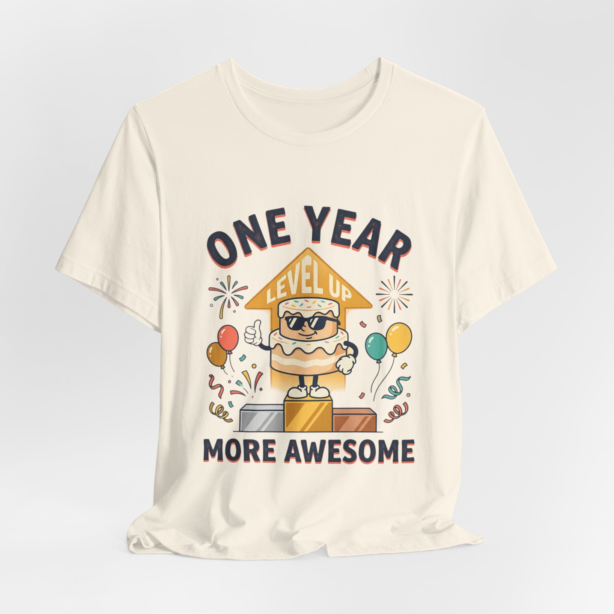 Birthday Baby Tee — "One Year More Awesome" 1st Birthday Shirt