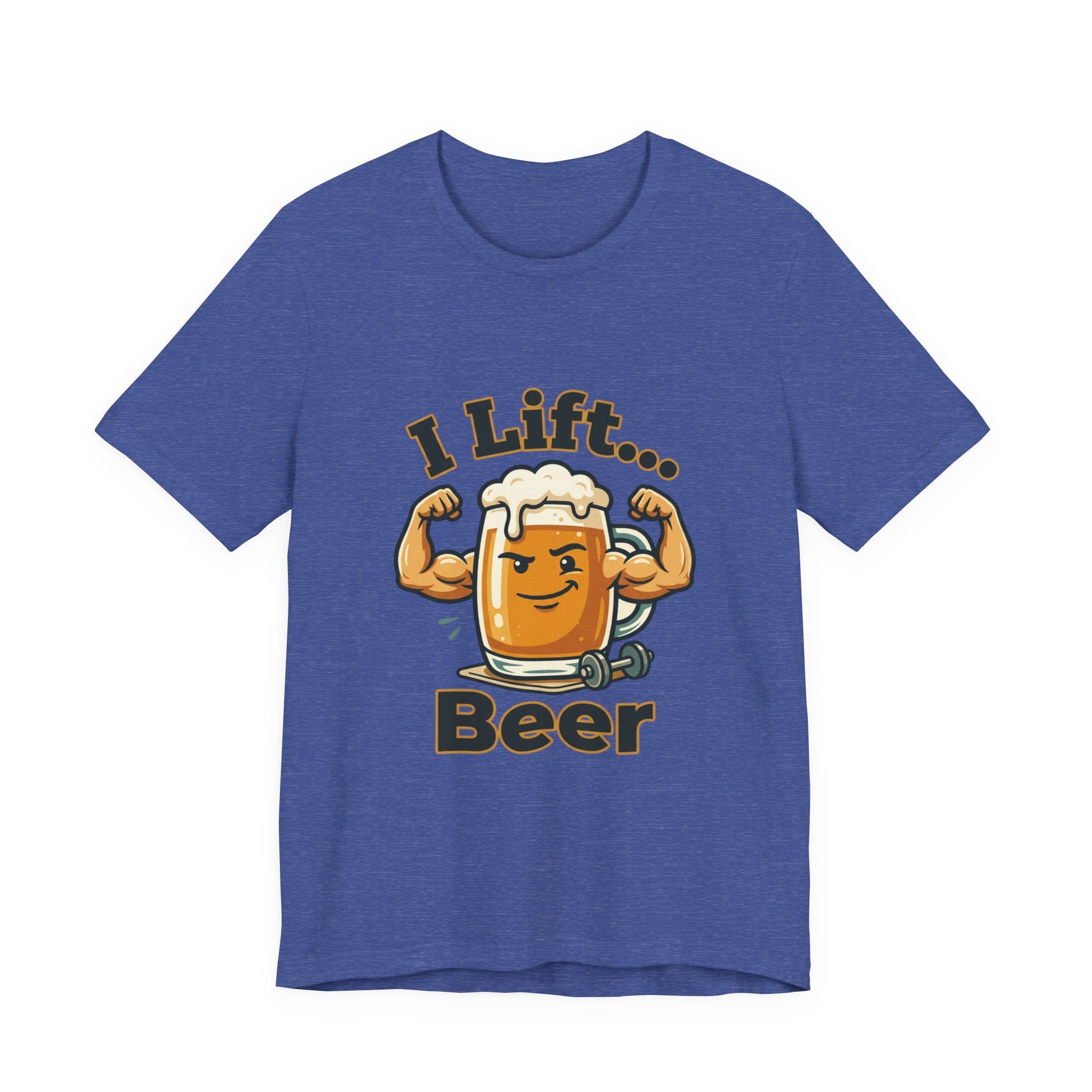 I Lift Beer T-Shirt — Funny Beer Mug Fitness Tee