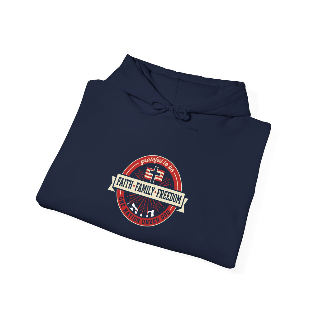 Faith • Family • Freedom Hoodie | Patriotic Vintage Americana, July 4th