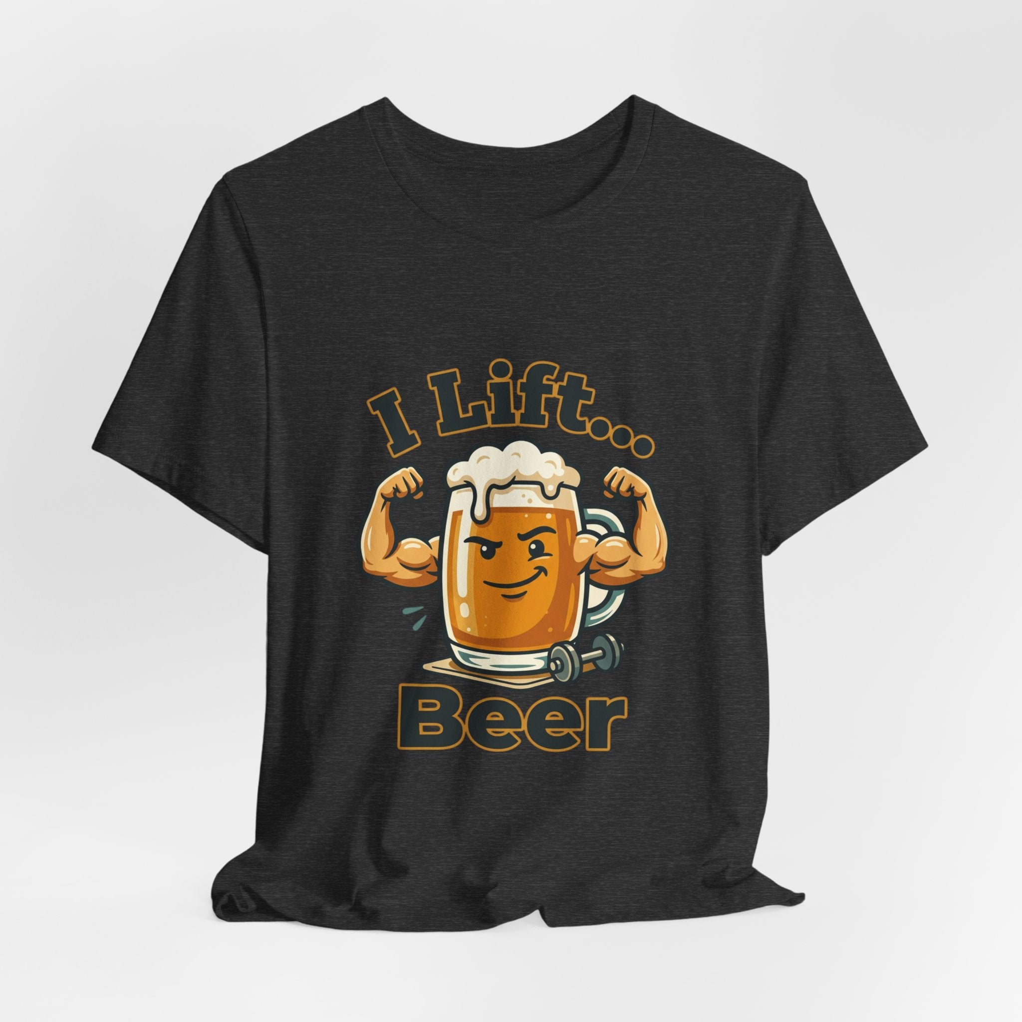 I Lift Beer T-Shirt — Funny Beer Mug Fitness Tee
