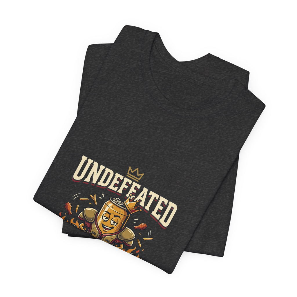 Undefeated Feast Tee — Cartoon King Dining Graphic T-Shirt