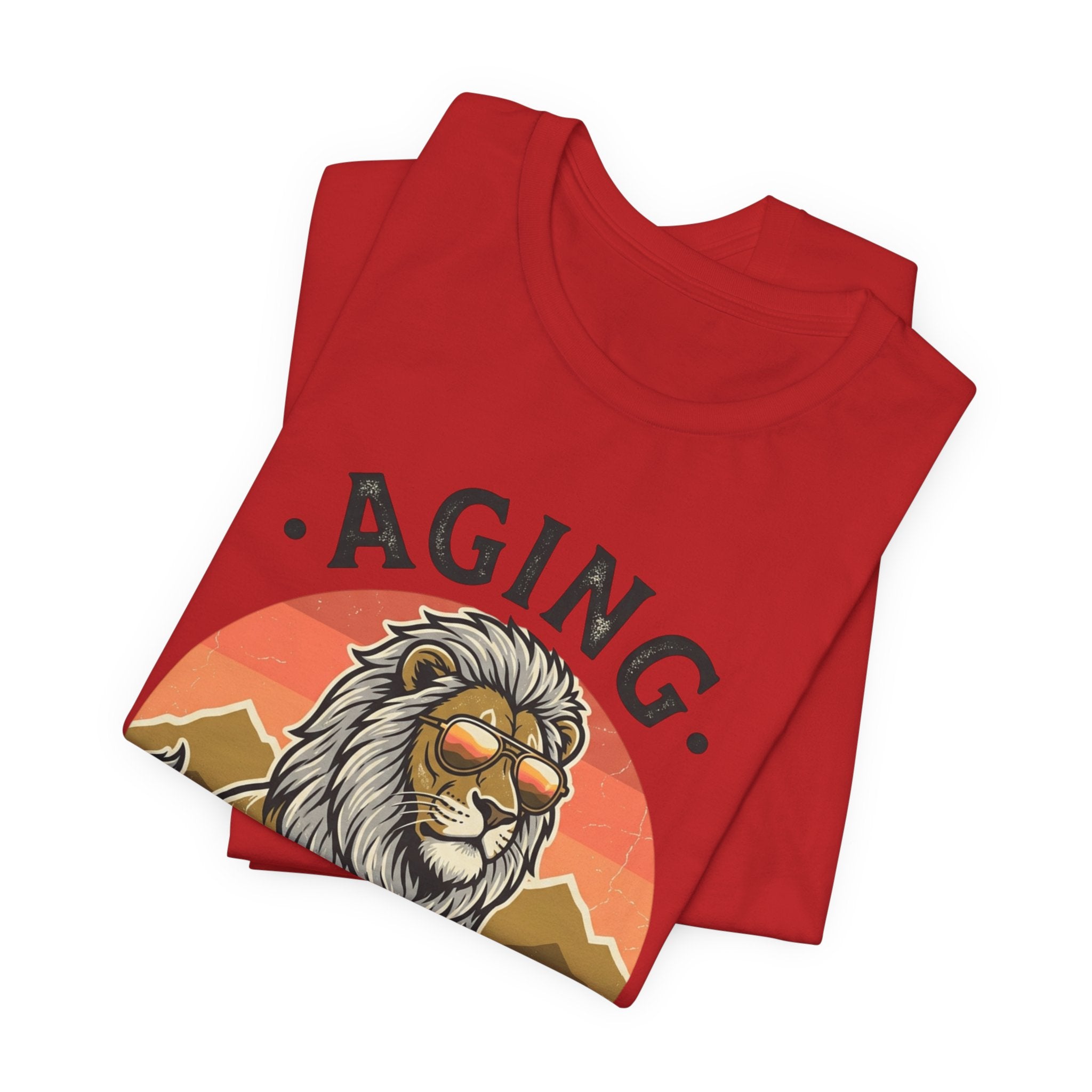 Aging Like a Legend Tee — Vintage Lion Graphic T-Shirt for Men & Women