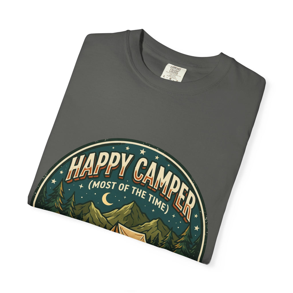 Happy Camper T-Shirt — Campfire Tent Graphic Tee