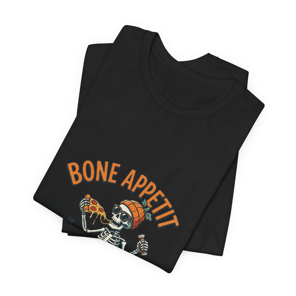 Bone Appetit Halloween T-Shirt — Skeleton Feast of Fright Tee