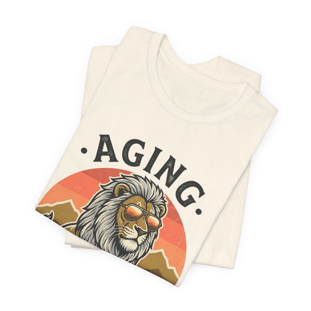 Aging Like a Legend Tee — Vintage Lion Graphic T-Shirt for Men & Women