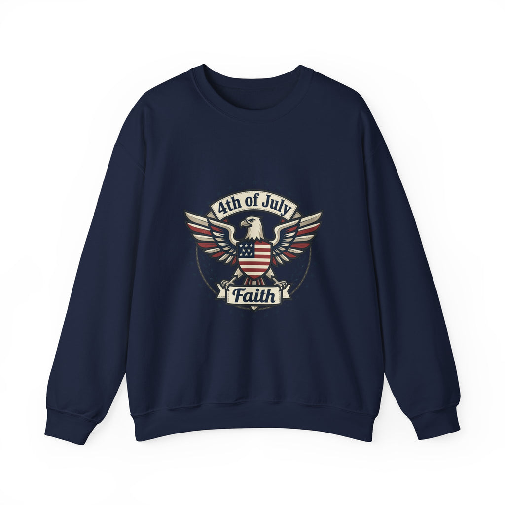 Faith & Freedom 4th of July Sweatshirt | patriotic, faith-based, vintage Americana
