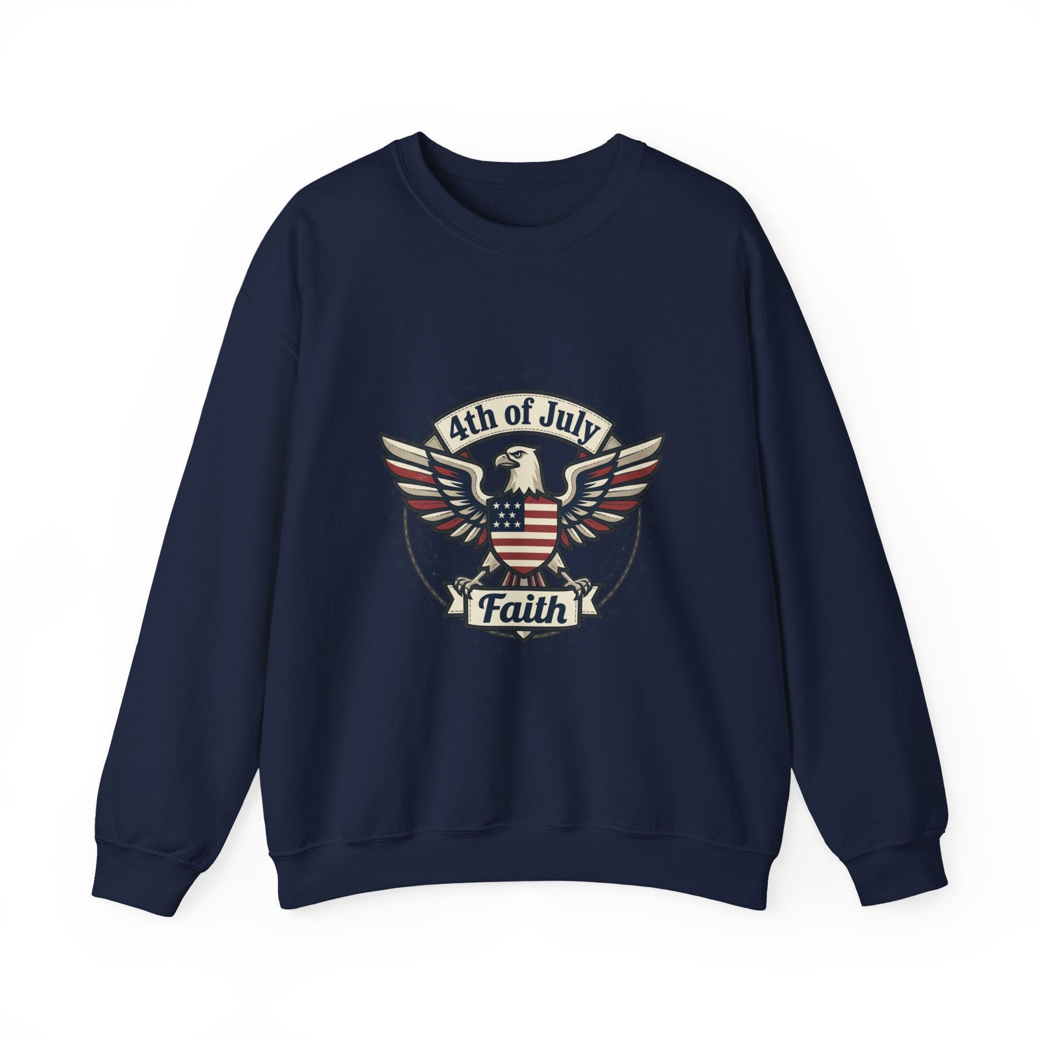 Faith & Freedom 4th of July Sweatshirt | patriotic, faith-based, vintage Americana