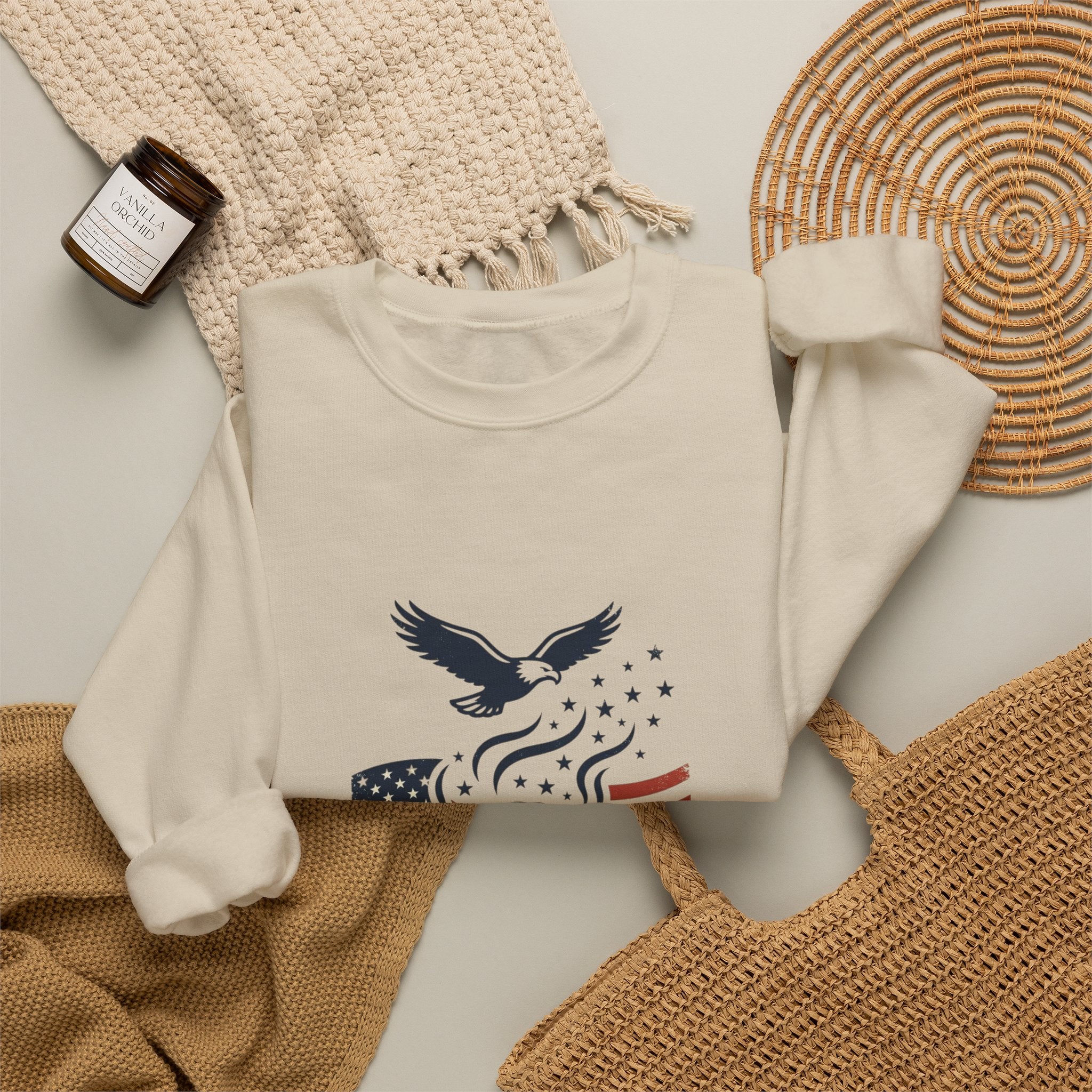 Liberty & Faith BBQ Sweatshirt | patriotic, vintage Americana