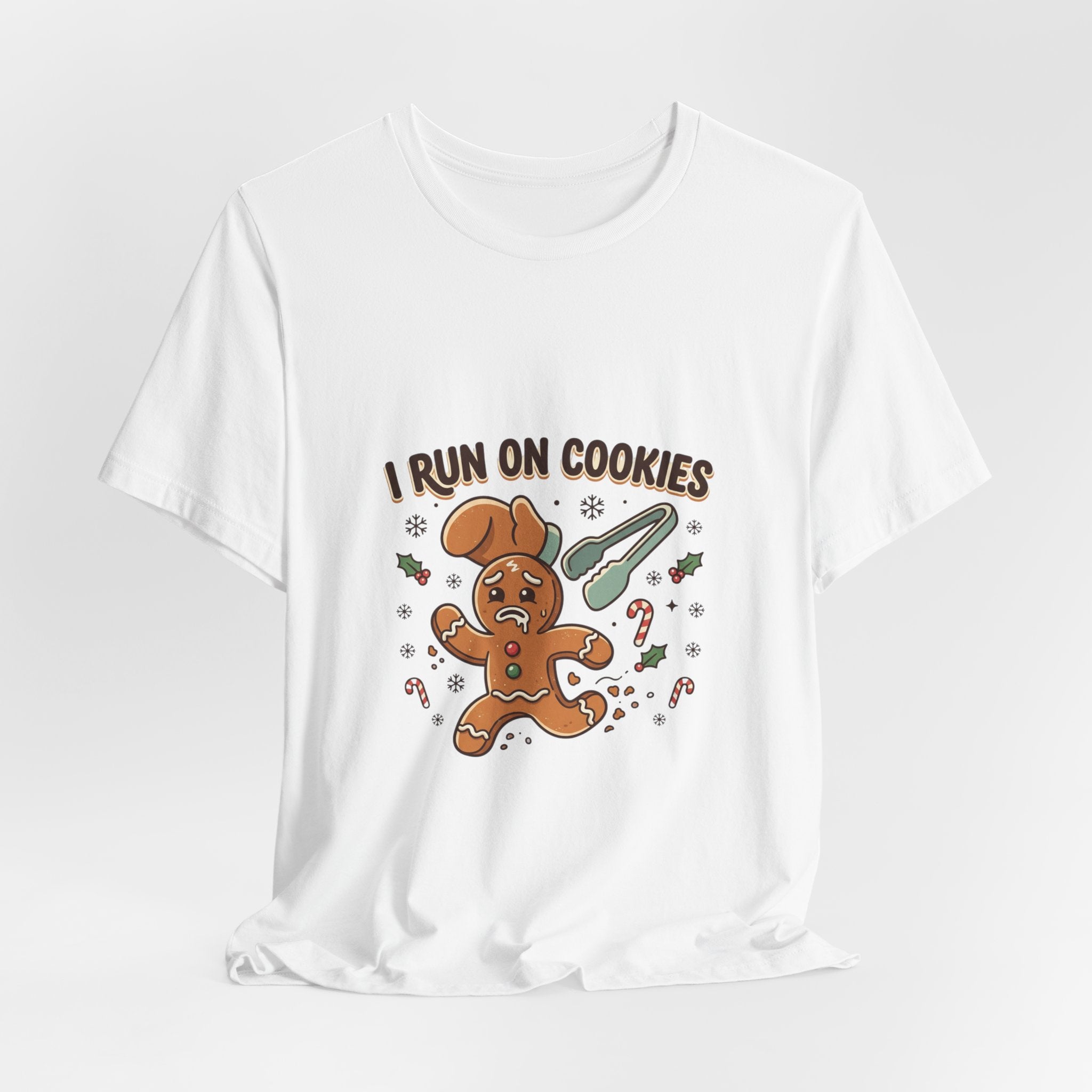 I Run On Cookies Gingerbread Tee — Funny Holiday Christmas Cookie Shirt