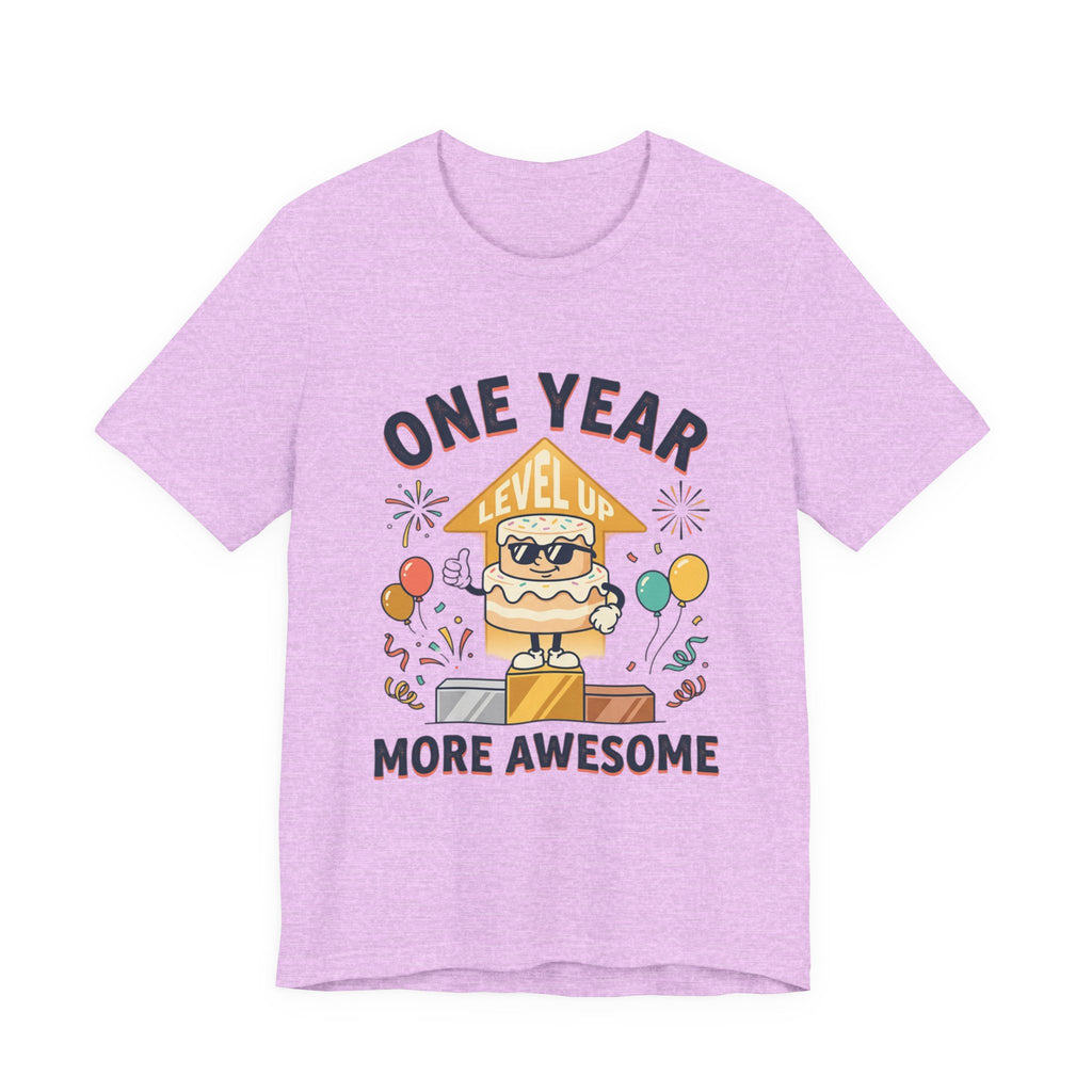 Birthday Baby Tee — "One Year More Awesome" 1st Birthday Shirt