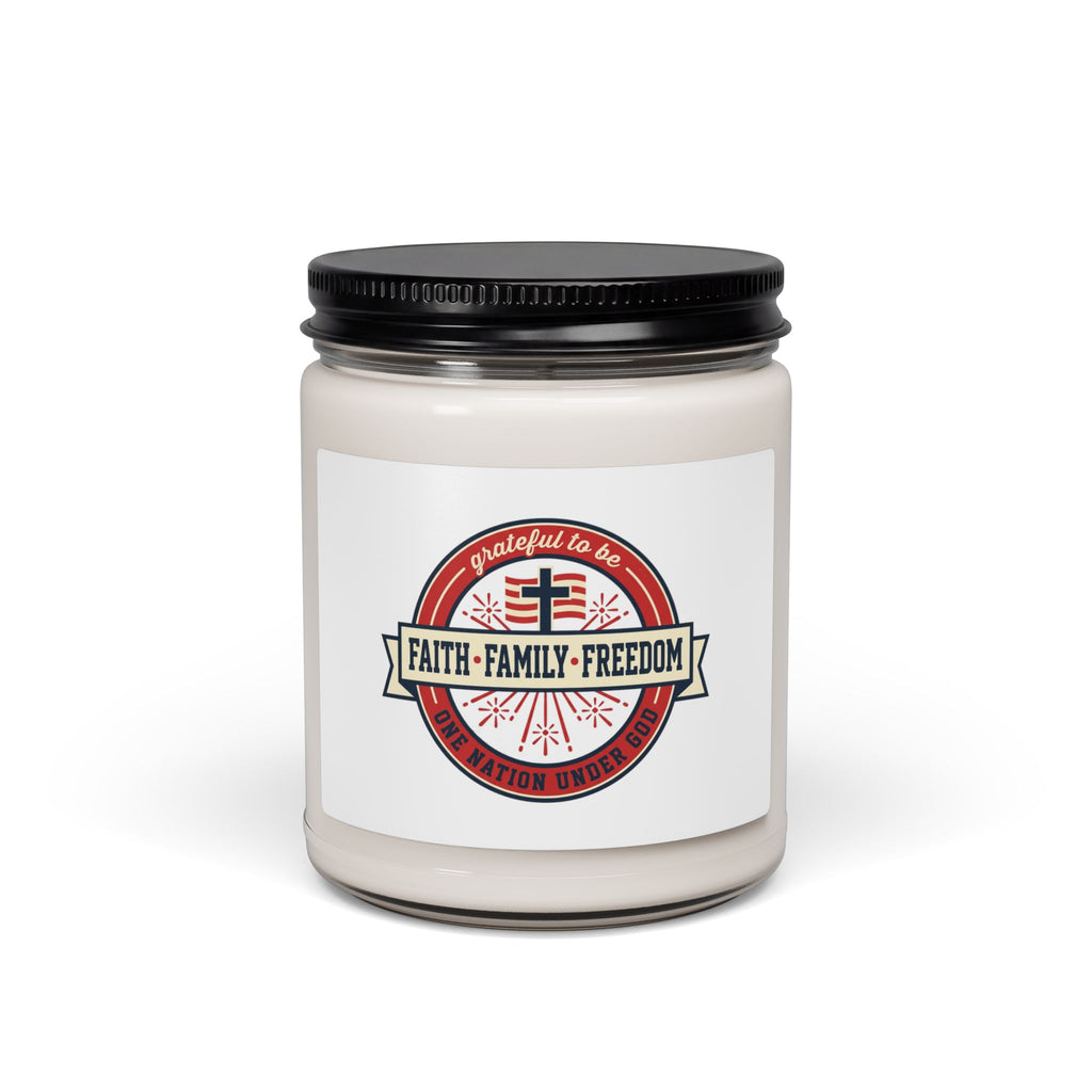 Faith Family Freedom Candle | Patriotic Soy Candle, Vintage Americana 9oz
