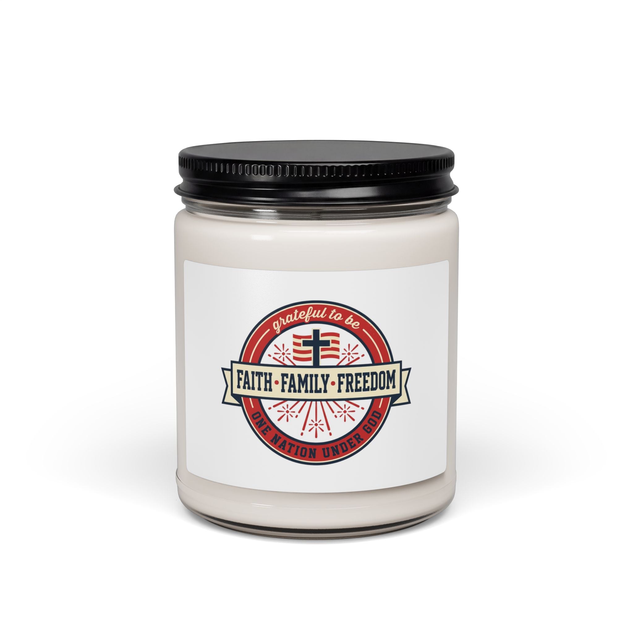 Faith Family Freedom Candle | Patriotic Soy Candle, Vintage Americana 9oz