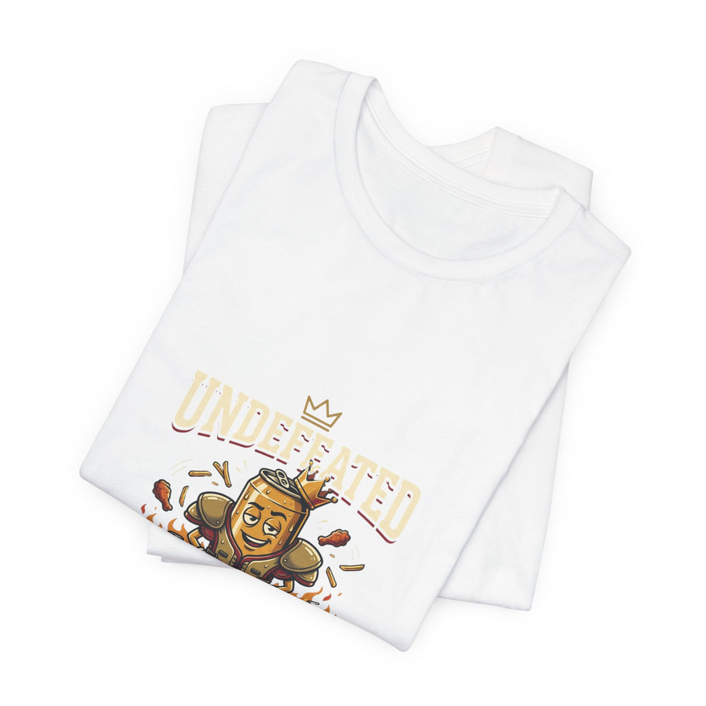 Undefeated Feast Tee — Cartoon King Dining Graphic T-Shirt