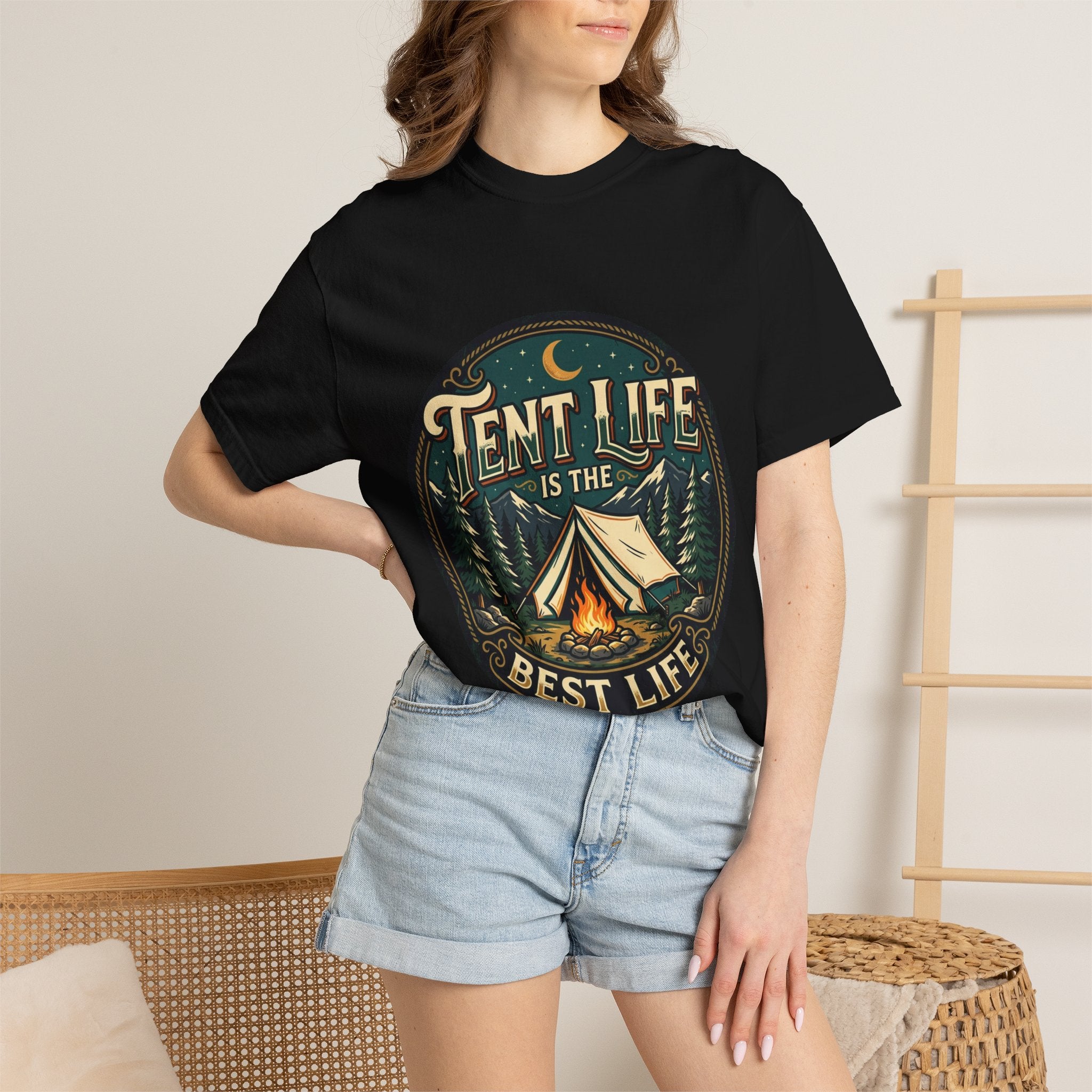 Tent Life T-Shirt — 'Tent Life is the Best Life' Camping Graphic Tee