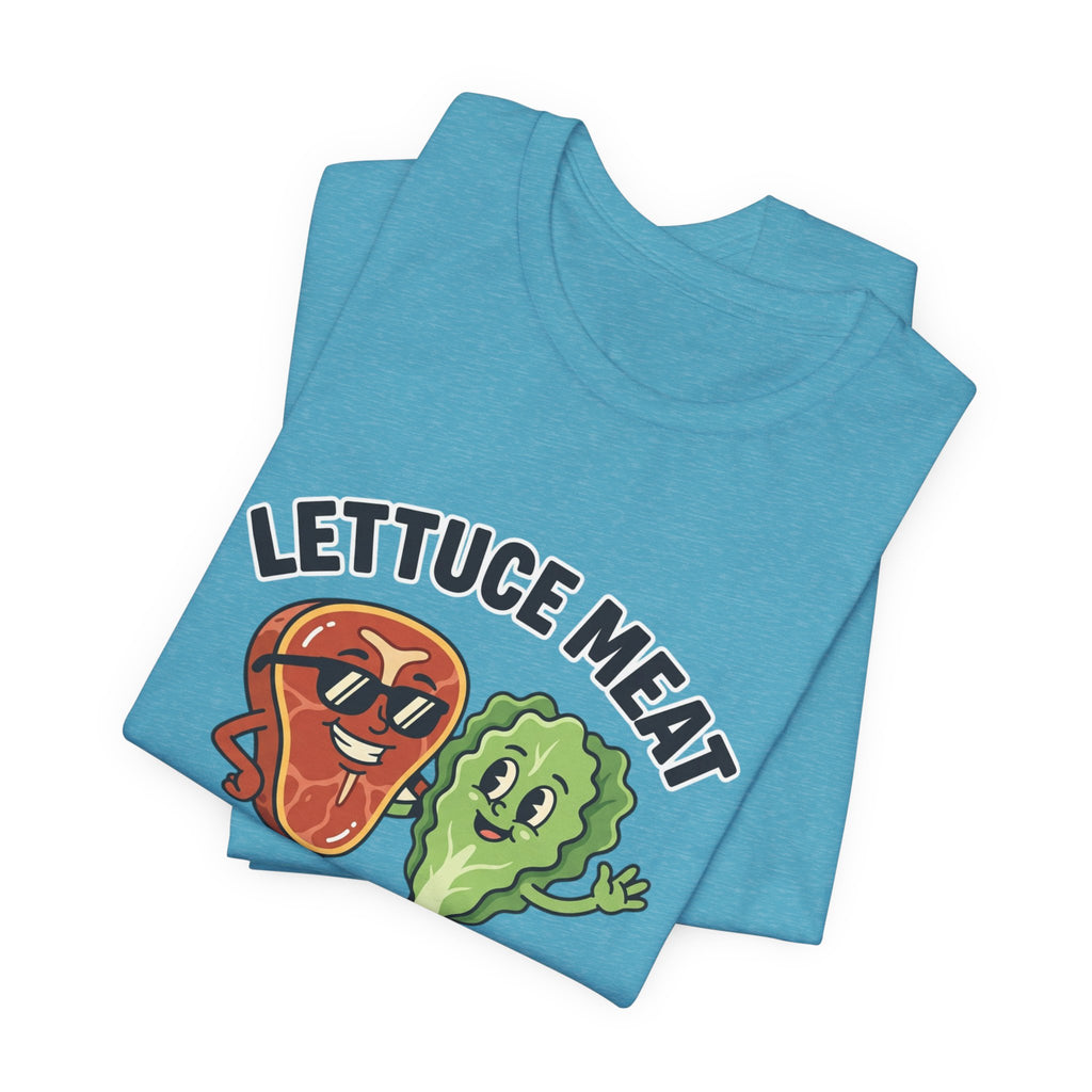 Lettuce Meat Again Tee — Funny Vegan/Meat-Lover Graphic T-Shirt