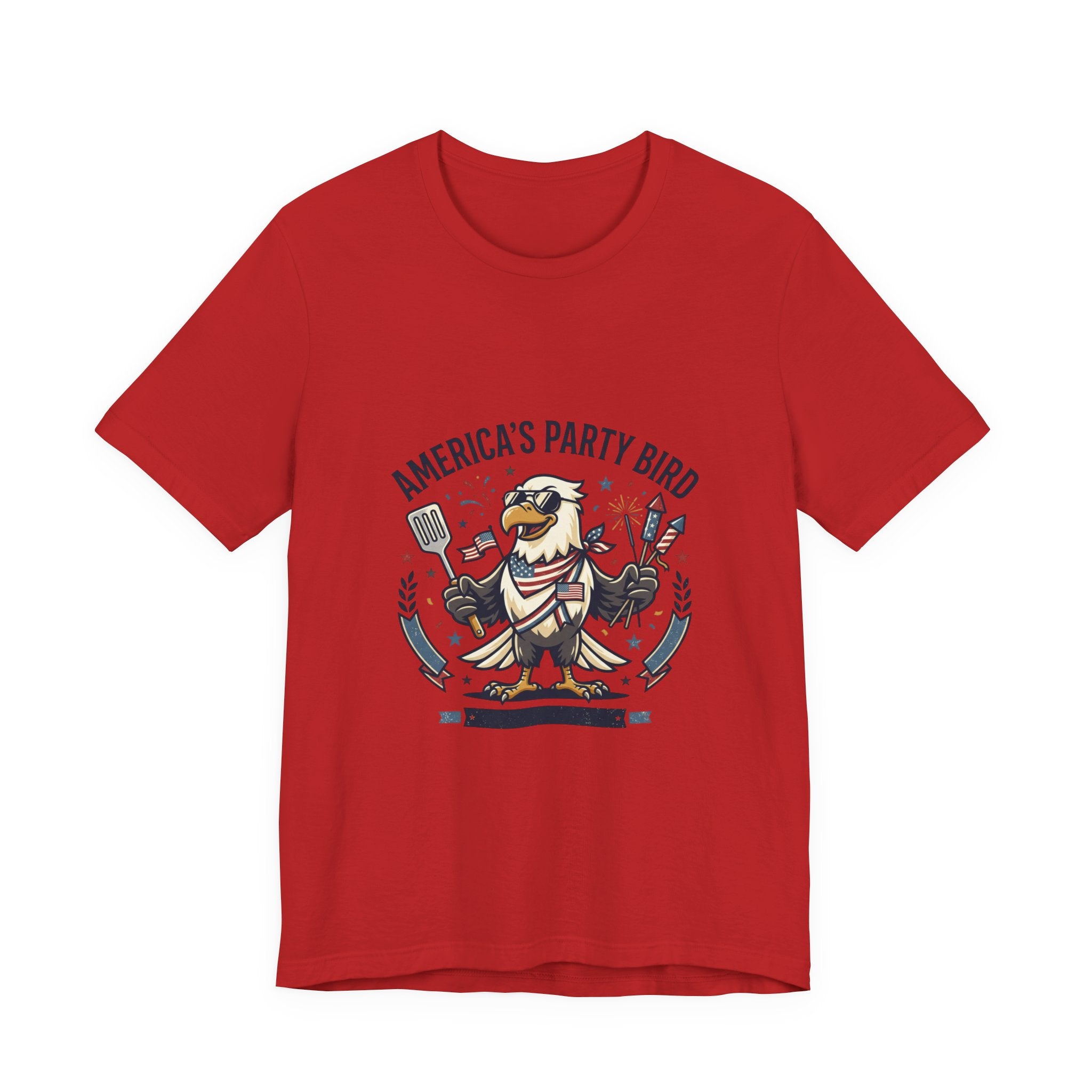 America's Party Bird T-Shirt — Patriotic Eagle BBQ & Fireworks Tee