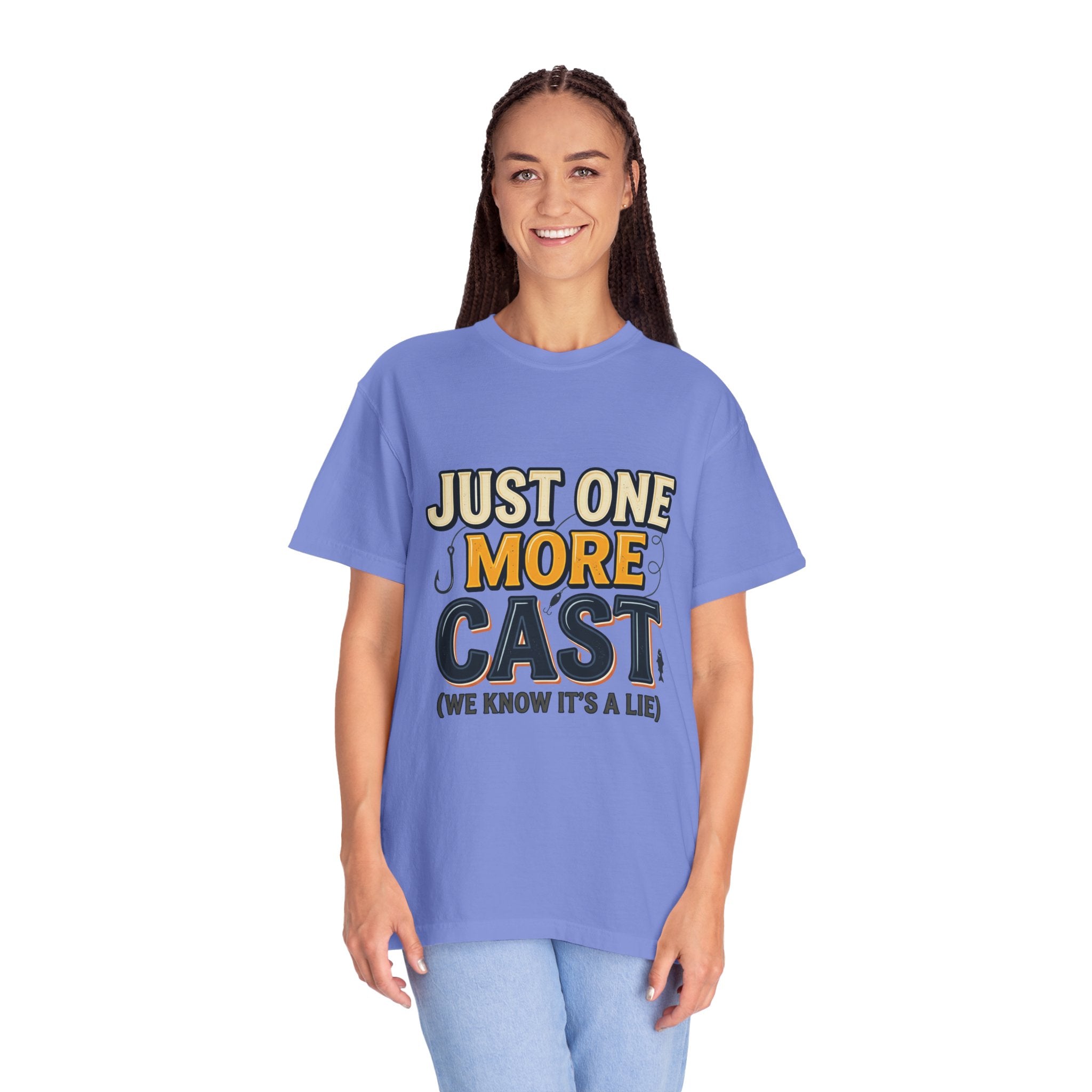 Fishing T-Shirt — "Just One More Cast (We Know It's A Lie)" Graphic Tee