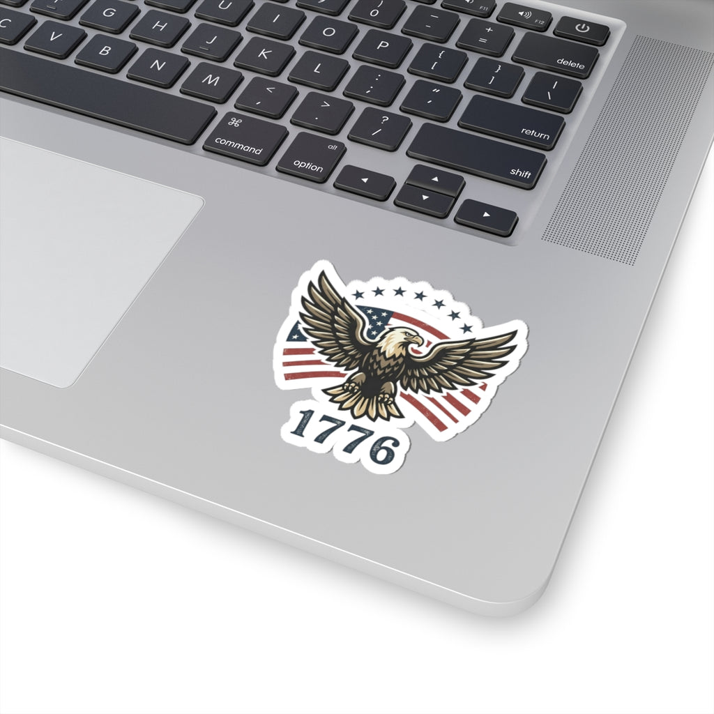 Faith & Freedom Eagle Sticker | Patriotic 1776, vintage Americana