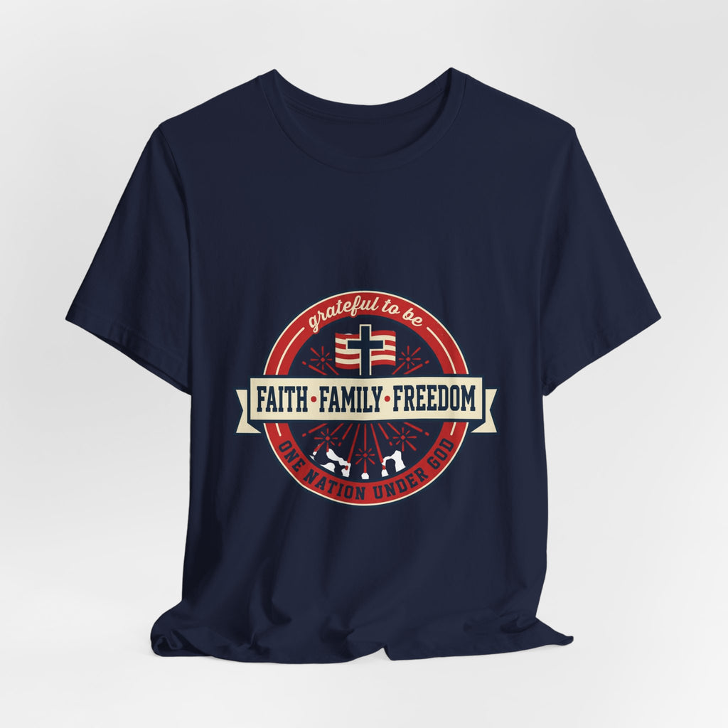 Faith • Family • Freedom T-Shirt | patriotic faith-based vintage Americana
