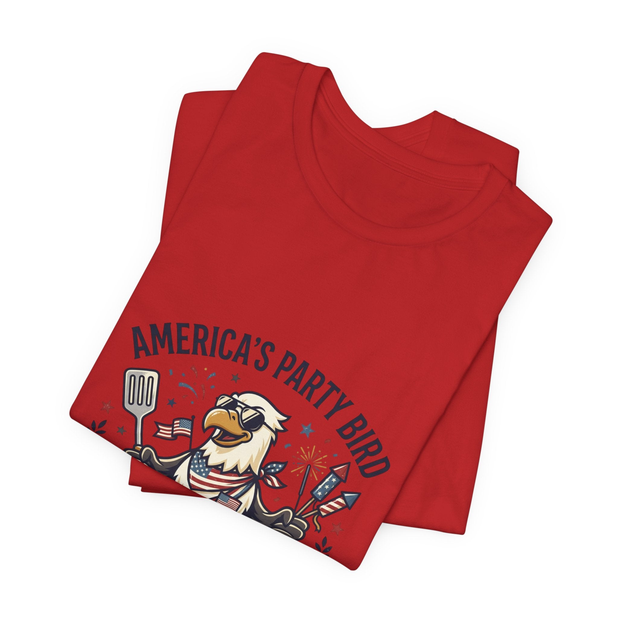 America's Party Bird T-Shirt — Patriotic Eagle BBQ & Fireworks Tee