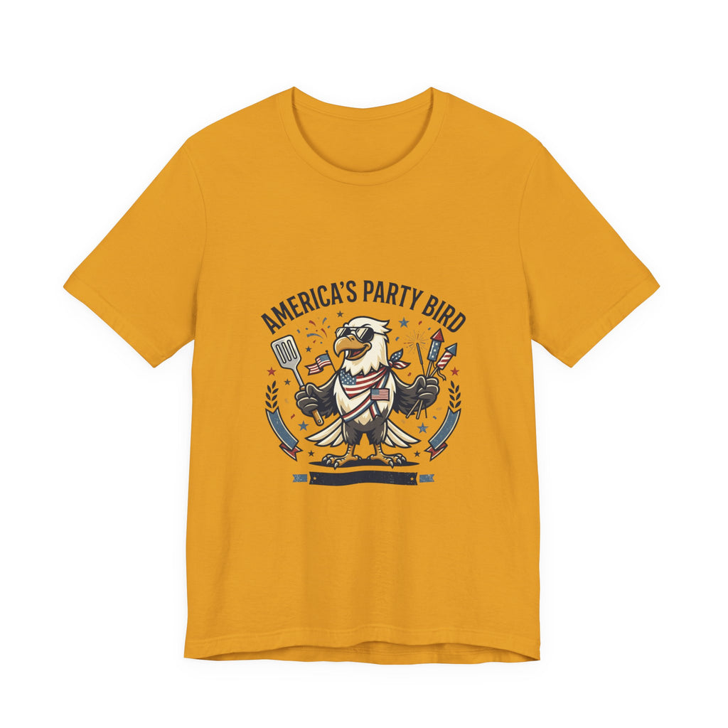 America's Party Bird T-Shirt — Patriotic Eagle BBQ & Fireworks Tee