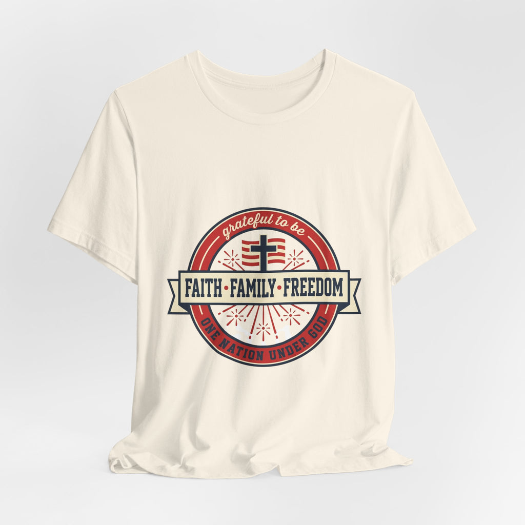 Faith • Family • Freedom T-Shirt | patriotic faith-based vintage Americana